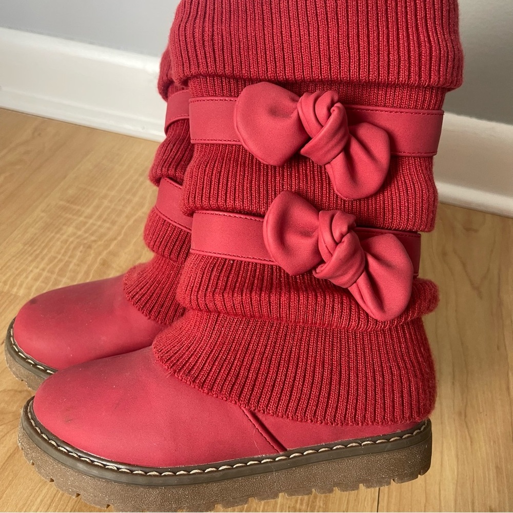 Dream Pairs Pink Fur Lined Winter Boots Red Size 10 - Picture 4 of 9